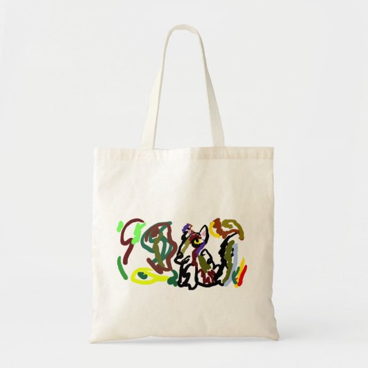 Wolf speelse herfst tote bag (Voorkant)