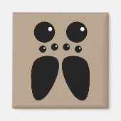 Wolf Spider Gezicht Magneet (Voorkant)