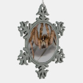 Wolf Spider Tin Sneeuwvlok Ornament (Links)