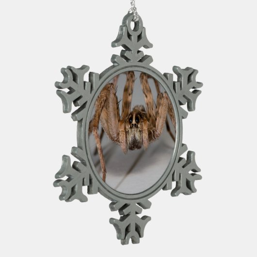 Wolf Spider Tin Sneeuwvlok Ornament (Links)