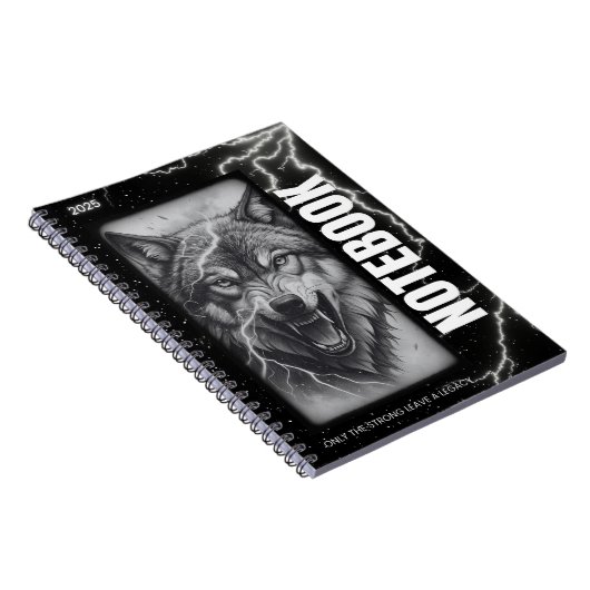 Wolf Spiral Notitieboek - Gothic Lightning Estheti (Rechterzijde)