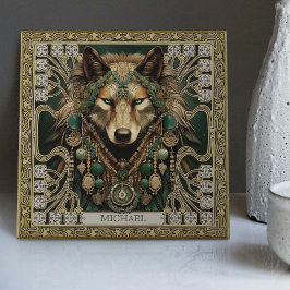 Wolf Spirit Animal Carpetpunk Altarpiece Happycore Tegeltje