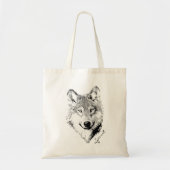 Wolf Spirit Animal Head Illustration Tote Bag (Voorkant)
