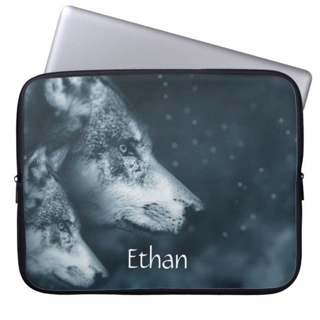 Wolf Spirit Custom Laptop Sleeve (Voorkant)