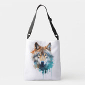 Wolf Spirit: De kracht en de genade van de wolf Crossbody Tas (Achterkant)