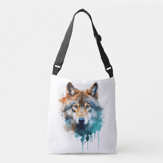 Wolf Spirit: De kracht en de genade van de wolf Crossbody Tas (Voorkant)