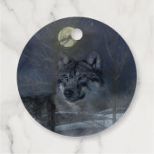 Wolf Spirit Moon Night Bedankjes Labels (Achterkant)