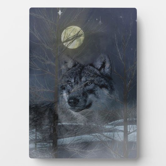 Wolf Spirit Moon Night Fotoplaat (voorkant)