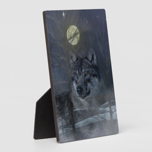 Wolf Spirit Moon Night Fotoplaat (Zijkant)