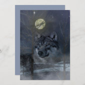 Wolf Spirit Moon Night Kaart (Voorkant / Achterkant)