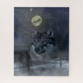 Wolf Spirit Moon Night Legpuzzel (Verticaal)