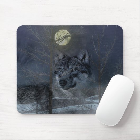 Wolf Spirit Moon Night Muismat (Met muis)