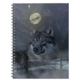 Wolf Spirit Moon Night Notitieboek (Voorkant)