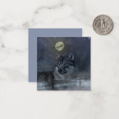 Wolf Spirit Moon Night Notitiekaartje (Voorkant / Achterkant in situ)