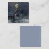 Wolf Spirit Moon Night Notitiekaartje (Voorkant / Achterkant)