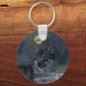 Wolf Spirit Moon Night Sleutelhanger (Voorkant)