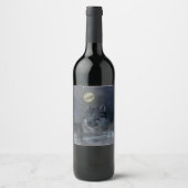 Wolf Spirit Moon Night Wijn Etiket (Voorkant)