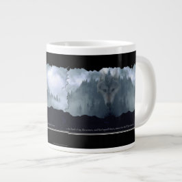 Wolf Spirit & Mountain Jumbo Soup & Coffee Mok