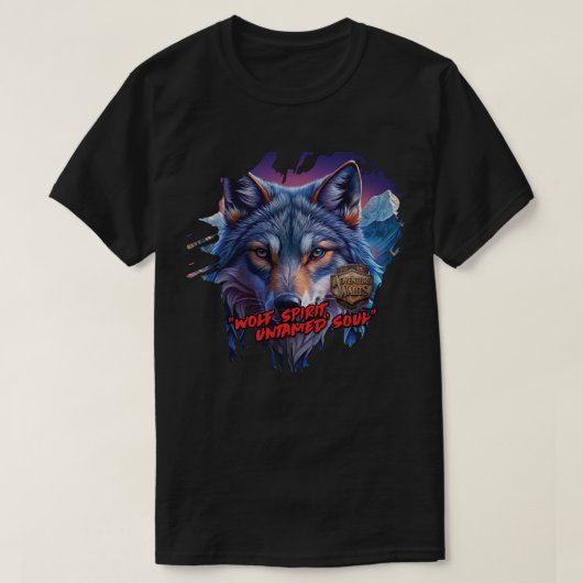 Wolf spirit, untamed soul t-shirt (Design voorkant)