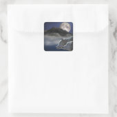 Wolf Spirit Vierkante Sticker (Tas)