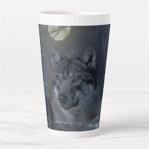 Wolf Spirit Volle Maan Latte Mok