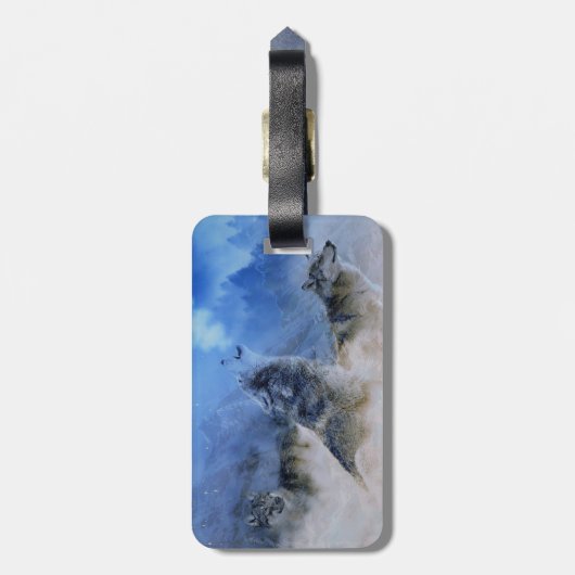 Wolf Spirits Bagagelabel (Achterkant verticaal)