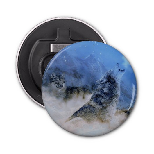 Wolf Spirits Button Flesopener (Voorkant)