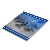 Wolf Spirits Ceramic Tegel Tegeltje (Zijkant)