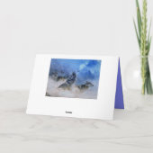 Wolf Spirits Feestdagen Kaart (Achterkant)