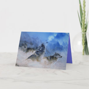 Wolf Spirits Feestdagen Kaart