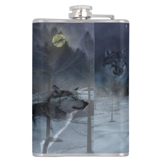 Wolf Spirits Howling Heupfles (Achterkant)