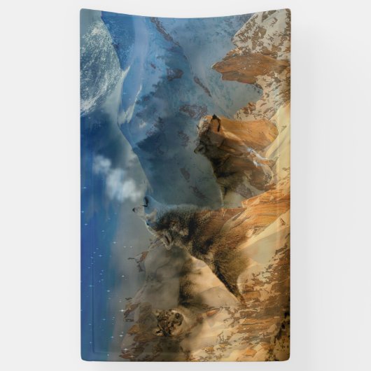 Wolf Spirits Howling Spandoek (Verticaal)