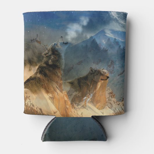 Wolf Spirits in Mountain Mist Blikjeskoeler (Voorkant)