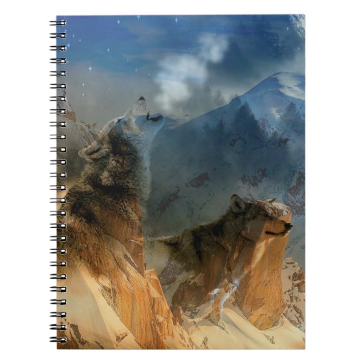 Wolf Spirits in Mountain Mist Notitieboek (Voorkant)