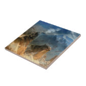 Wolf Spirits in Mountain Mist Tegeltje (Zijkant)