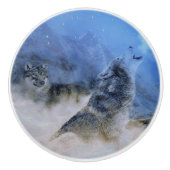 Wolf Spirits Keramische Knop (Voorkant)