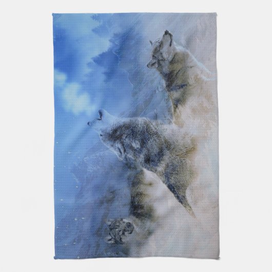 Wolf Spirits Theedoek (Verticaal)