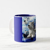 Wolf Spirits Tweekleurige Koffiemok (Voorkant links)