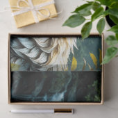 Wolf Staande in rivier met bloemen Tissuepapier (Geschenk)