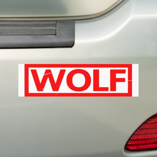 Wolf Stamp Bumpersticker (Op auto)