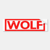 Wolf Stamp Bumpersticker (Voorkant)