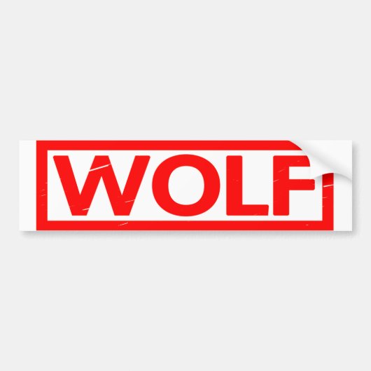 Wolf Stamp Bumpersticker (Voorkant)