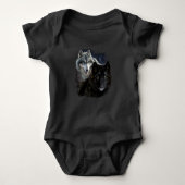 Wolf Star Wolves Wild Moon Stars Loyal Gray Wolf D Romper (Voorkant)