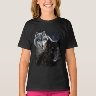 Wolf Star Wolves Wild Moon Stars Loyal Gray Wolf T-shirt