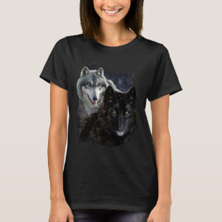 Wolf Star Wolves Wild Moon Stars Loyal Gray Wolf T-shirt