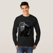 Wolf Star Wolves Wild Moon Stars Loyal Gray Wolf T-shirt (Voorkant volledig)