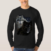 Wolf Star Wolves Wild Moon Stars Loyal Gray Wolf T-shirt (Voorkant)