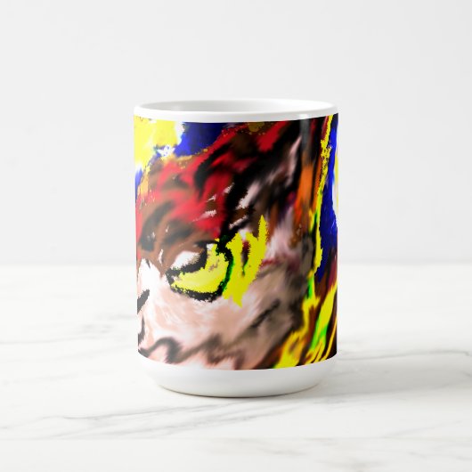 Wolf ster geel koffiemok (Center)