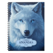Wolf Sterren Hemelse Tiener Angst Gepersonaliseerd Notitieboek (Voorkant)