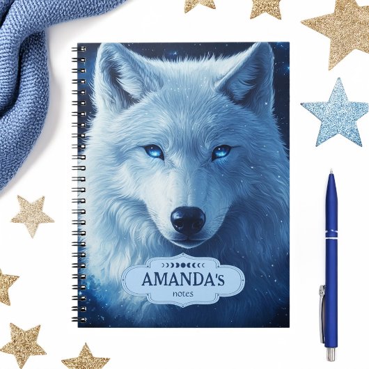 Wolf Sterren Hemelse Tiener Angst Gepersonaliseerd Notitieboek